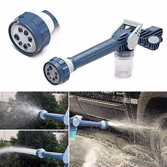 Ez Jet Water Cannon 8 in 1 Turbo Spray Gun for Gardening, Car Wash, Home Cleaning with inbuilt Soap Dispenser Tank (Multicolour)