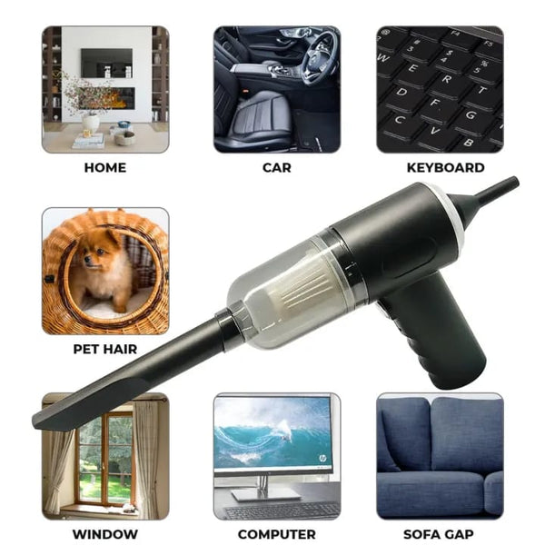 3 In 1 Portable Vacuum Cleaner Duster Blower Air Pump Wireless Hand-held Cleaning For Indoor And Outdoor ( WITHOUT BAG)
